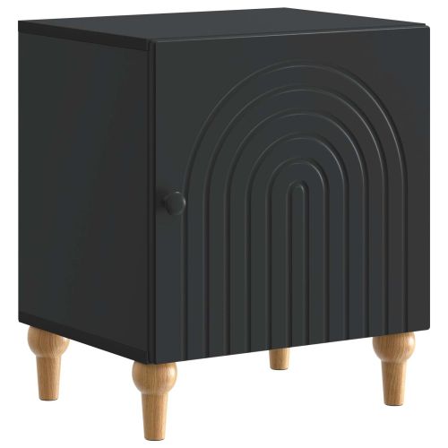 Нощен шкаф Черно 43 x 34,5 x 50 см Инженерна дървесина