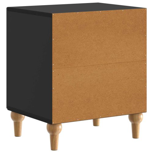 Нощен шкаф Черно 43 x 34,5 x 50 см Инженерна дървесина