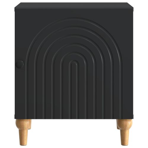 Нощен шкаф 2 pcs Черно 43 x 34,5 x 50 см Инженерна дървесина