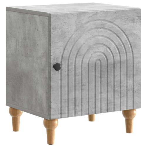 Нощен шкаф Бетонно сиво 43 x 34,5 x 50 см Инженерна дървесина