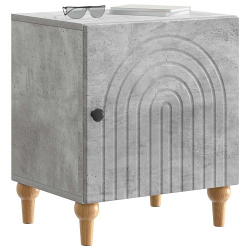 Нощен шкаф Бетонно сиво 43 x 34,5 x 50 см Инженерна дървесина