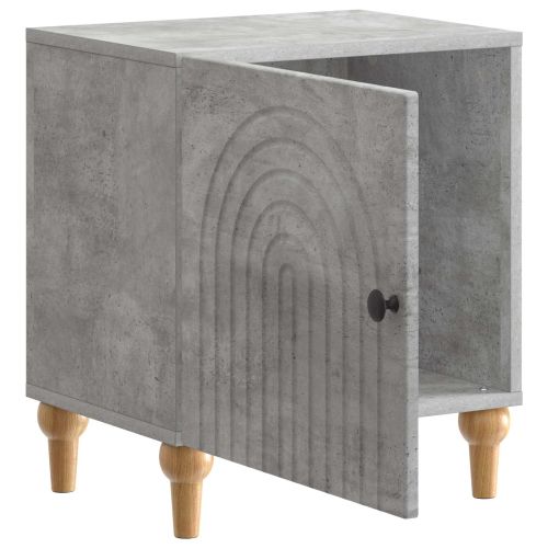 Нощен шкаф Бетонно сиво 43 x 34,5 x 50 см Инженерна дървесина
