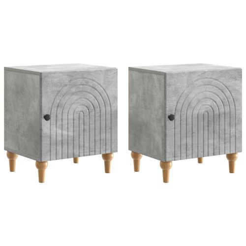 Нощен шкаф 2 pcs Бетонно сиво 43 x 34,5 x 50 см