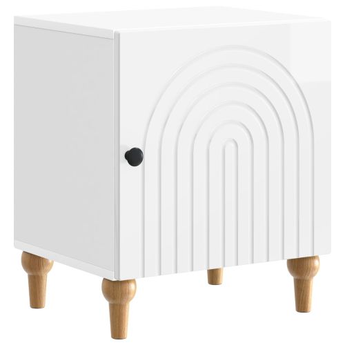 Нощен шкаф 2 pcs Бял гланц 43 x 34,5 x 50 см