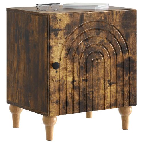 Нощен шкаф 2 pcs Опушен дъб 43 x 34,5 x 50 см