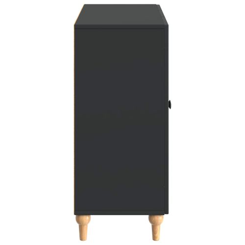 Служебен шкаф Черно 89 x 34,5 x 80 см Инженерна дървесина