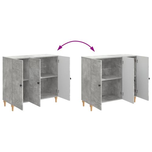 Служебен шкаф Бетонно сиво 89 x 34,5 x 80 см