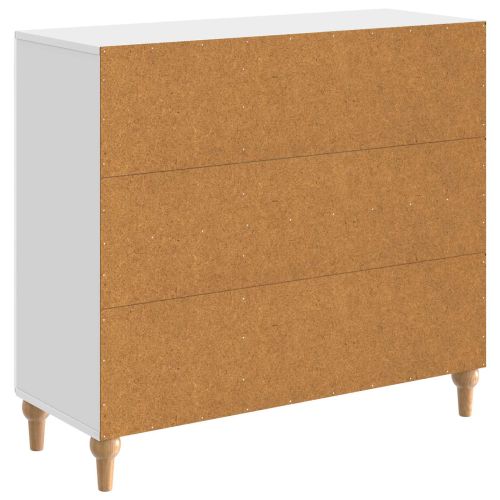 Служебен шкаф Бял гланц 89 x 34,5 x 80 см Инженерна дървесина