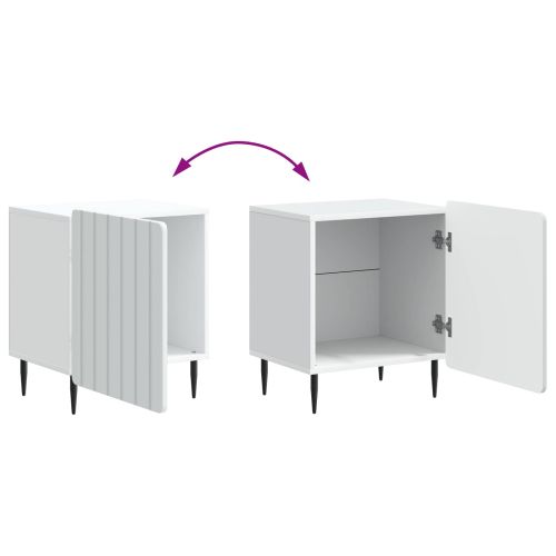 Нощен шкаф 2 pcs Бяло 43 x 34,5 x 52 см Инженерна дървесина