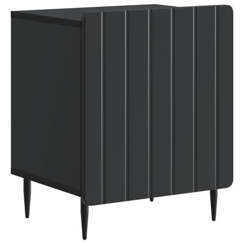 Нощен шкаф Черно 43 x 34,5 x 52 см Инженерна дървесина