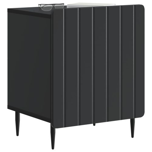 Нощен шкаф Черно 43 x 34,5 x 52 см Инженерна дървесина