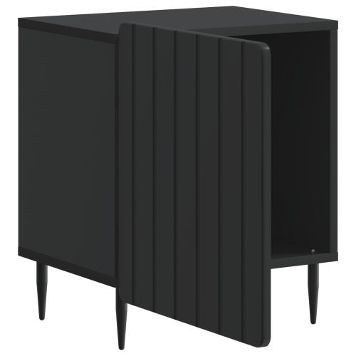 Нощен шкаф 2 pcs Черно 43 x 34,5 x 52 см Инженерна дървесина