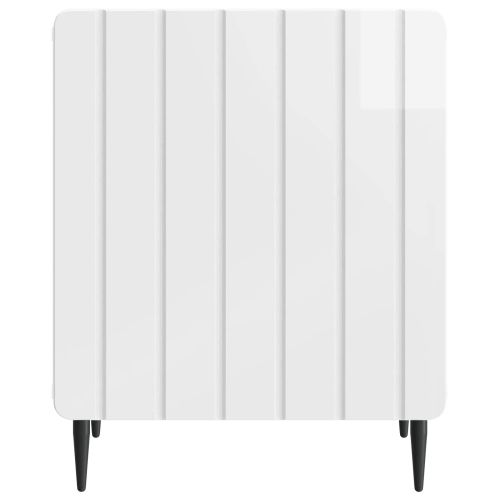 Нощен шкаф 2 pcs Бял гланц 43 x 34,5 x 52 см