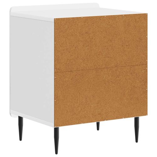 Нощен шкаф 2 pcs Бял гланц 43 x 34,5 x 52 см