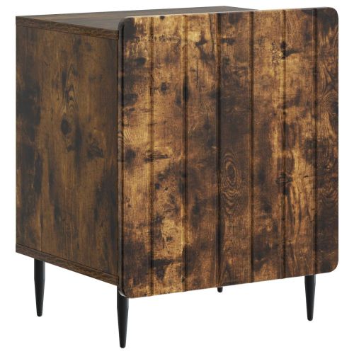 Нощен шкаф Опушен дъб 43 x 34,5 x 52 см Инженерна дървесина