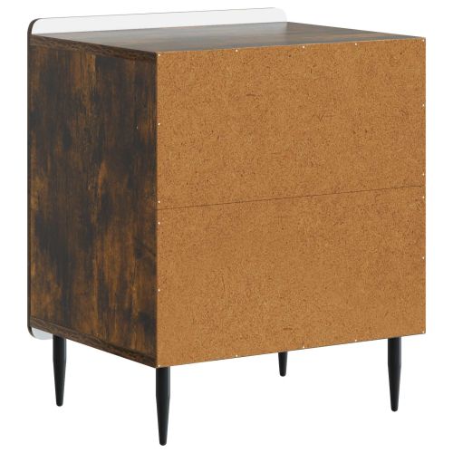 Нощен шкаф Опушен дъб 43 x 34,5 x 52 см Инженерна дървесина