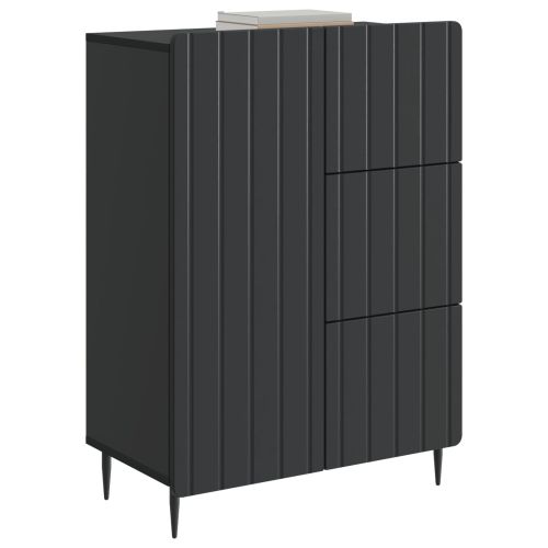 Служебен шкаф Черно 66 x 34,5 x 91,5 см Инженерна дървесина