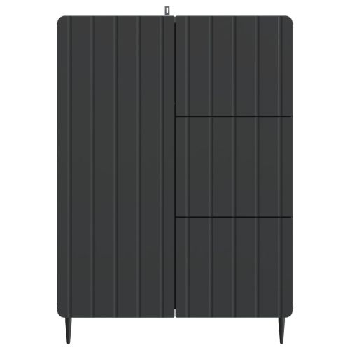 Служебен шкаф Черно 66 x 34,5 x 91,5 см Инженерна дървесина