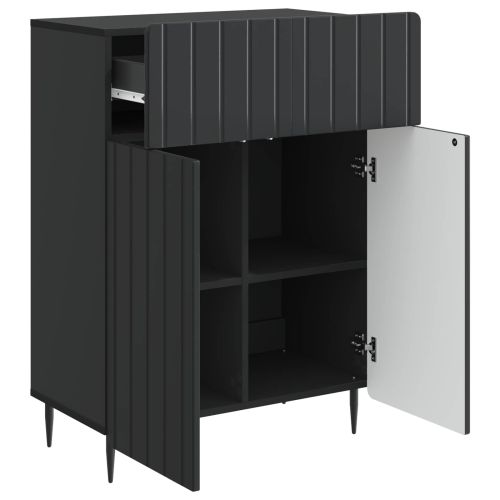 Служебен шкаф Черно 66 x 34,5 x 92 см Инженерна дървесина
