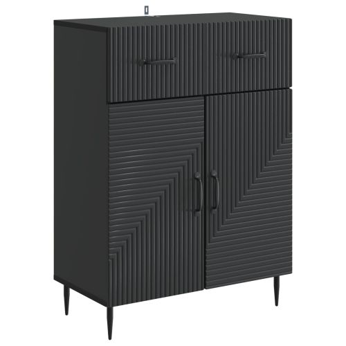 Служебен шкаф Черно 66 x 34,5 x 89,5 см Инженерна дървесина