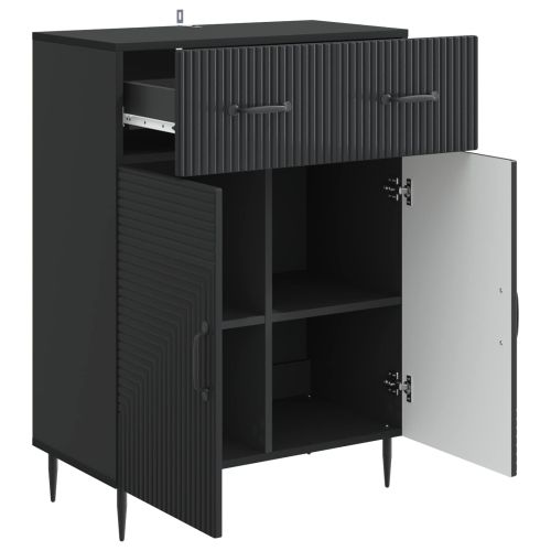 Служебен шкаф Черно 66 x 34,5 x 89,5 см Инженерна дървесина