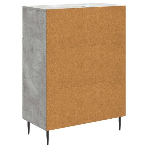 Служебен шкаф с чекмедже Бетонно сиво 66 x 34,5 x 89,5 см