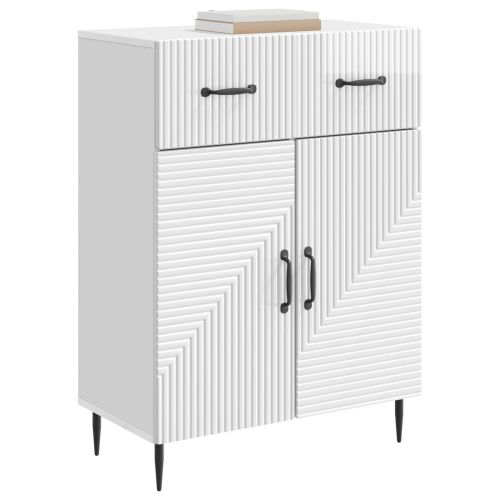 Служебен шкаф Бял гланц 66 x 34,5 x 89,5 см Инженерна дървесина