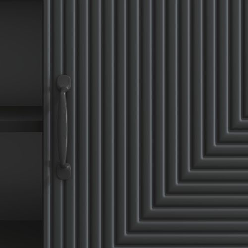 ТВ шкаф Черно 150 x 31 x 50 см Инженерна дървесина