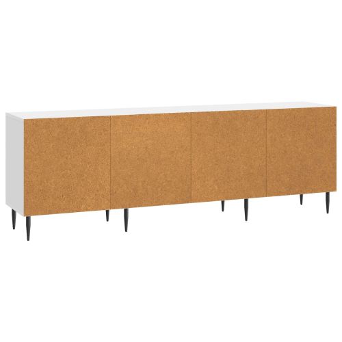 ТВ шкаф Бял гланц 150 x 31 x 50 см Инженерна дървесина