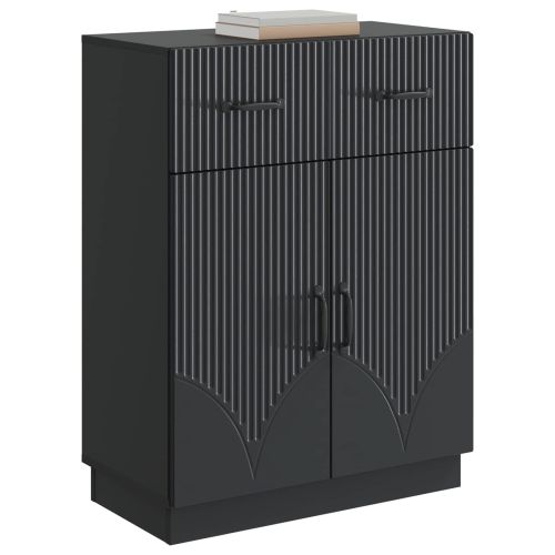 Служебен шкаф Черно 66 x 34,5 x 87 см Инженерна дървесина