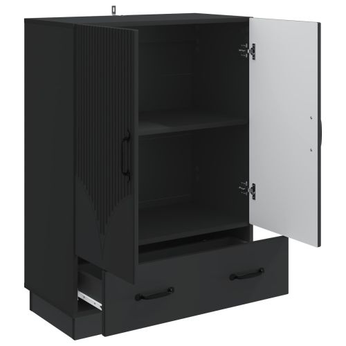Служебен шкаф Черно 66 x 34,5 x 92 см Инженерна дървесина