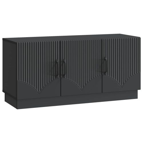 ТВ шкаф Черно 99 x 34,5 x 47 см Инженерна дървесина