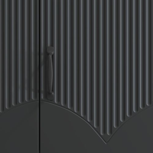 ТВ шкаф Черно 99 x 34,5 x 47 см Инженерна дървесина