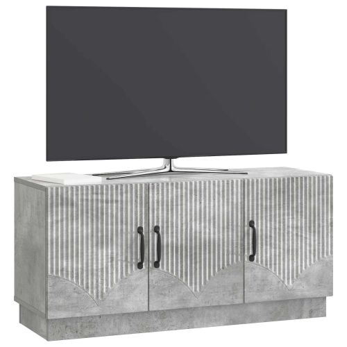 ТВ шкаф Бетонно сиво 99 x 34,5 x 47 см Инженерна дървесина