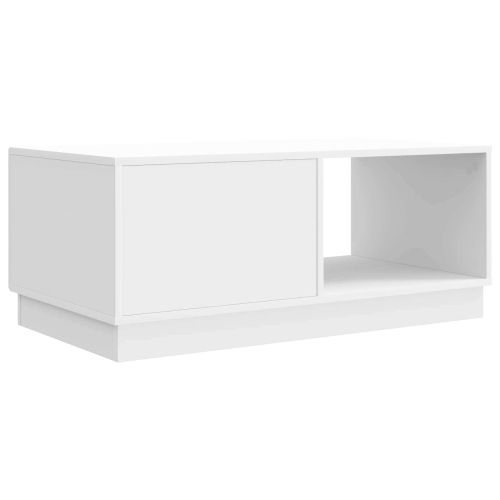 Масичка за кафе Бял гланц 90 x 50 x 37 см Инженерна дървесина