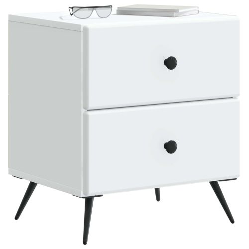 Нощен шкаф 2 pcs Бяло 43 x 34,5 x 47,5 см Инженерна дървесина