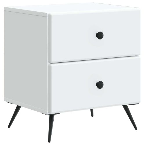 Нощен шкаф 2 pcs Бяло 43 x 34,5 x 47,5 см Инженерна дървесина