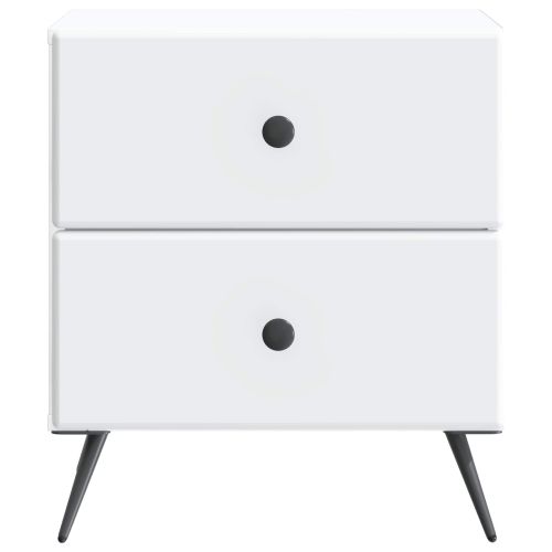 Нощен шкаф 2 pcs Бяло 43 x 34,5 x 47,5 см Инженерна дървесина