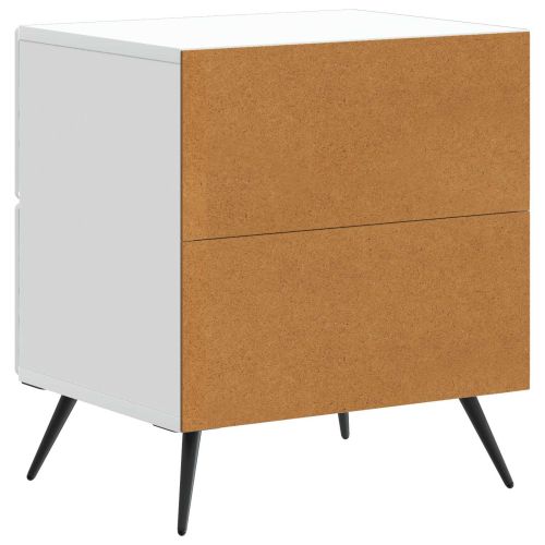 Нощен шкаф 2 pcs Бяло 43 x 34,5 x 47,5 см Инженерна дървесина
