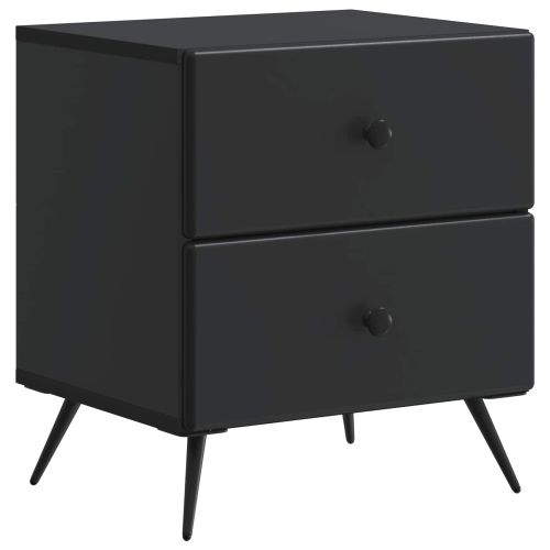 Нощен шкаф 2 pcs Черно 43 x 34,5 x 47,5 см Инженерна дървесина