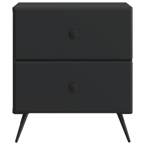 Нощен шкаф 2 pcs Черно 43 x 34,5 x 47,5 см Инженерна дървесина