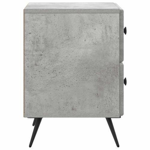 Нощен шкаф Бетонно сиво 43 x 34,5 x 47,5 см Инженерна дървесина