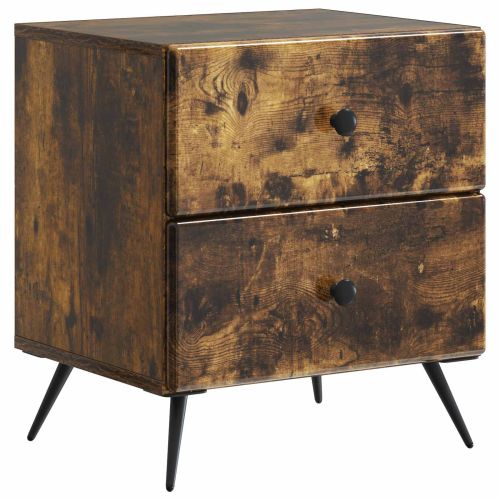 Нощен шкаф с чекмедже 2 pcs Опушен дъб 43 x 34,5 x 47,5 см