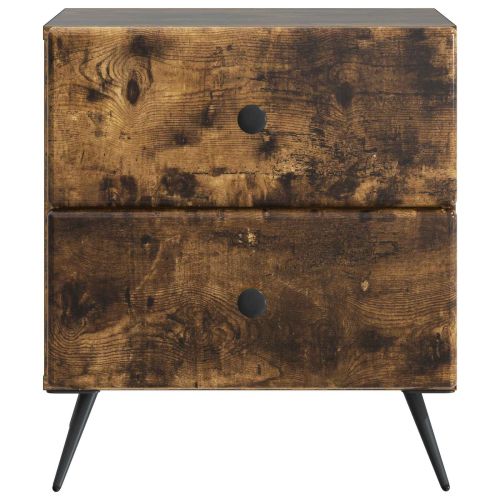 Нощен шкаф с чекмедже 2 pcs Опушен дъб 43 x 34,5 x 47,5 см
