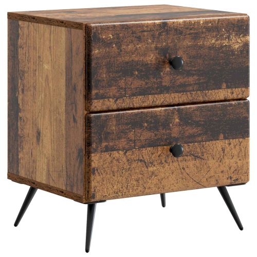 Нощен шкаф с чекмедже 2 pcs Старо дърво 43 x 34,5 x 47,5 см