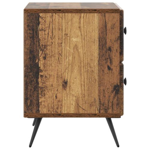Нощен шкаф с чекмедже 2 pcs Старо дърво 43 x 34,5 x 47,5 см