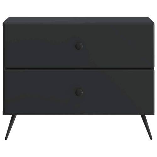 Нощен шкаф Черно 62 x 34,5 x 47,5 см Инженерна дървесина