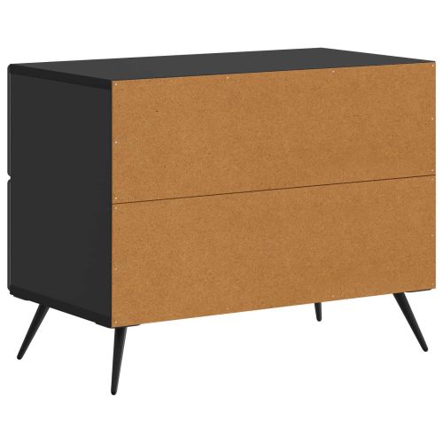 Нощен шкаф Черно 62 x 34,5 x 47,5 см Инженерна дървесина
