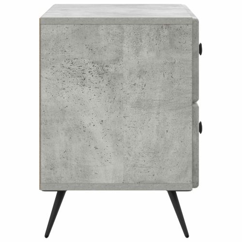 Нощен шкаф Бетонно сиво 62 x 34,5 x 47,5 см Инженерна дървесина