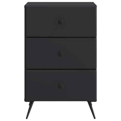 Нощен шкаф Черно 43 x 41 x 66,5 см Инженерна дървесина